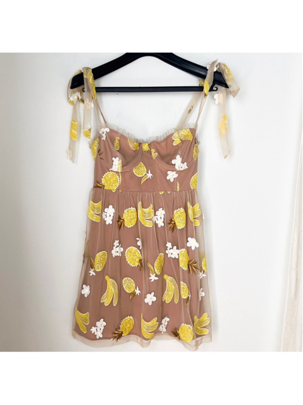 For Love and Lemons Fruitpunch Sequin Mini Dress MSRP $289 Size S Tulle Babydoll